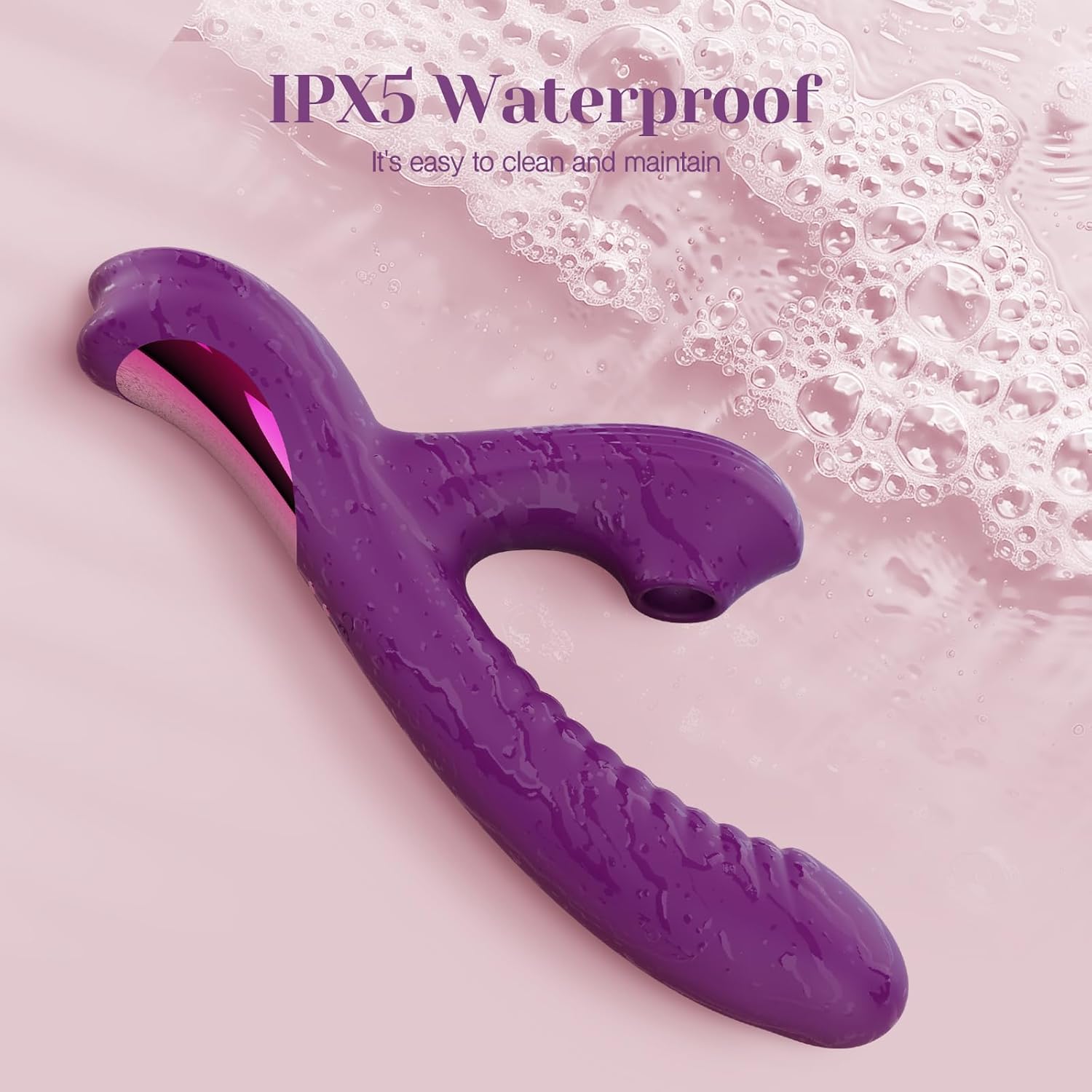 Tracy's Dog - BetaCome-Hither Rabbit Sucking Vibrator Clitoral Air Stimulator (Purple) TRD1030 CherryAffairs