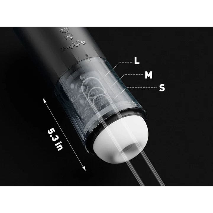 Tracy’s Dog - Turbothrust Automatic Male Masturbator (Black) - Black - Masturbator Soft Stroker (Vibration) Rechargeable
