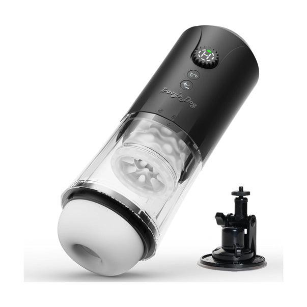 Tracy’s Dog - Turbothrust Automatic Male Masturbator (Black) - Black - Masturbator Soft Stroker (Vibration) Rechargeable
