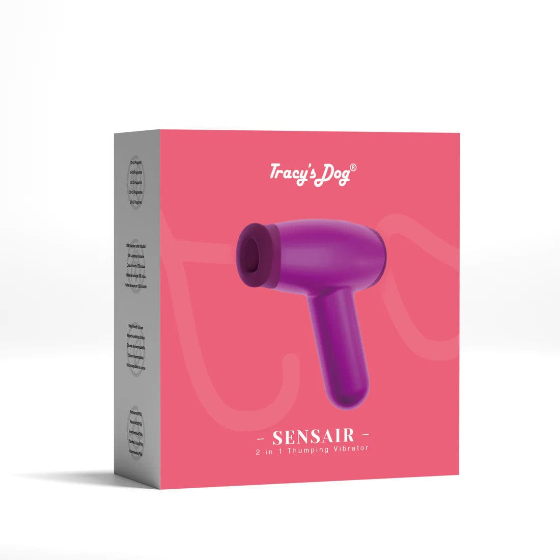Tracy's Dog - Sens Air Clitoral Stimulator Sucking Thumping Vibrator (Purple) TRD1038 CherryAffairs