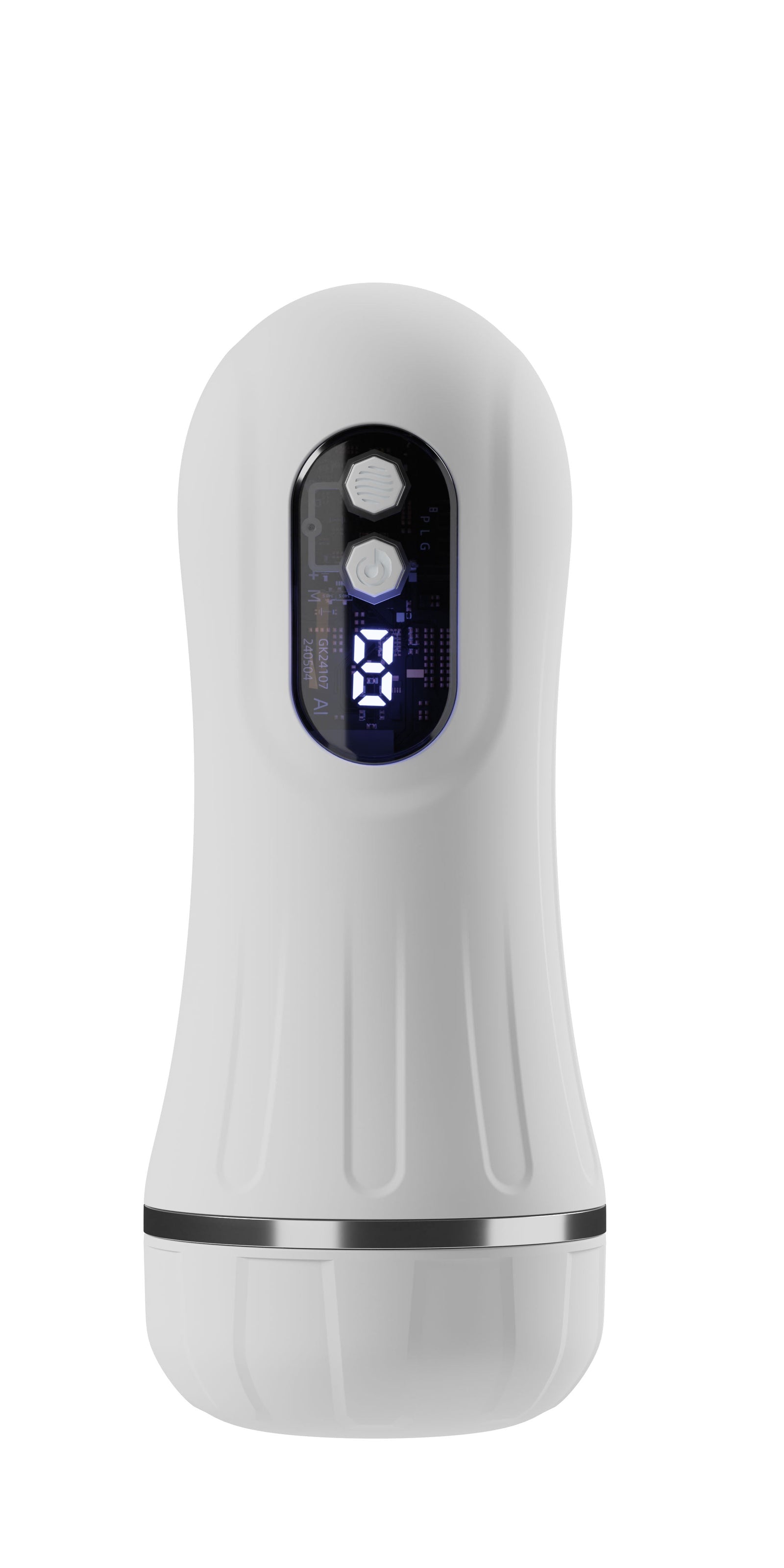 Galaku - Cyber Cup Training Vibrating Automatic Masturbator Cup (White) - White - Masturbator Soft Stroker (Vibration)