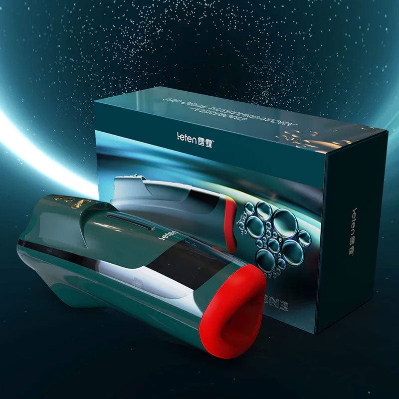 Leten - Version III Blowjob Thrusting Moaning Intelligent Heating Masturbator (Dark Green) LET1030 CherryAffairs