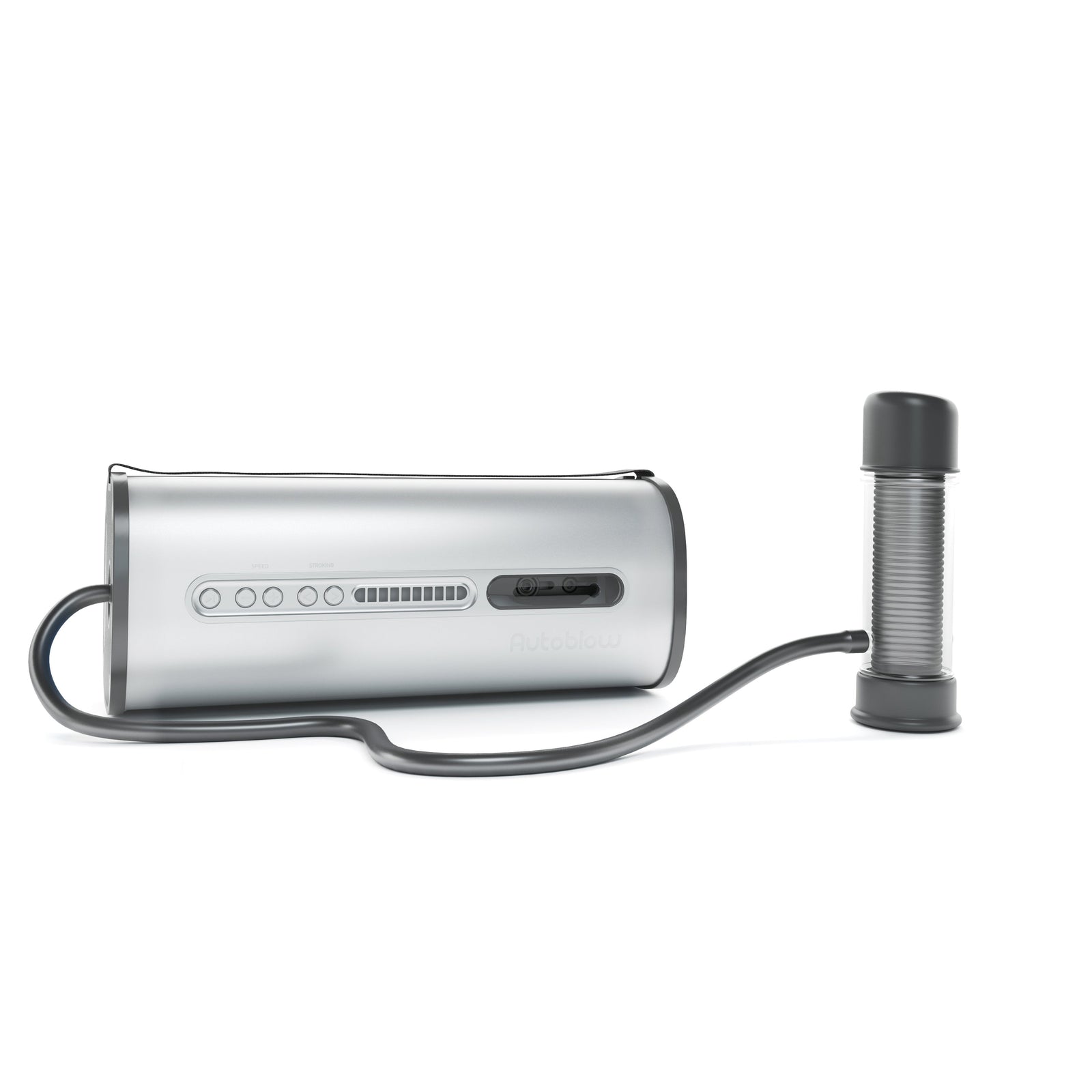 Autoblow - Vacuglide by Autoblow: Suction-Aided Milking Machine (Silver) - Silver - Masturbator (Hands Free) AC Powered