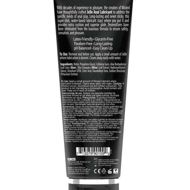 Wicked - Sensual Care Jelle Water Based Anal Lubricant 8 oz Anal Lube 713079901092 CherryAffairs