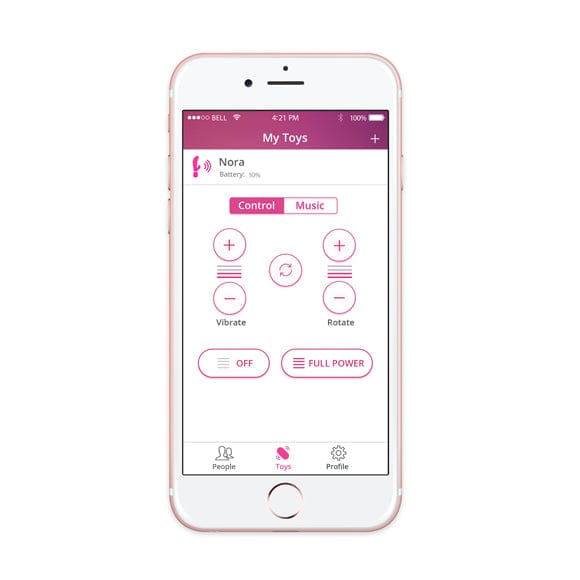 Lovense - Nora App-Controlled Rotating Rabbit Vibrator (Pink) Rabbit Dildo (Vibration) Rechargeable 714449810723 CherryAffairs