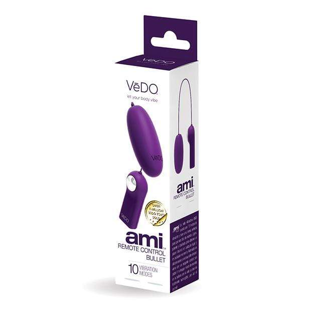 VeDO - Ami Remote Control Bullet Vibrator (Deep Purple) Wired Remote Control Egg (Vibration) Rechargeable 716053727534 CherryAffairs