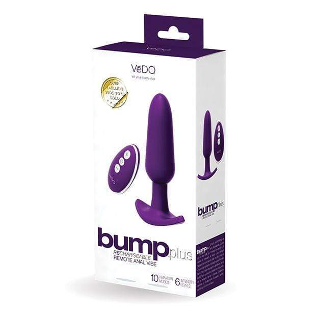VeDO - Bump Plus Rechargeable Remote Control Anal Vibe (Deep Purple) Anal Plug (Vibration) Rechargeable 716053727558 CherryAffairs