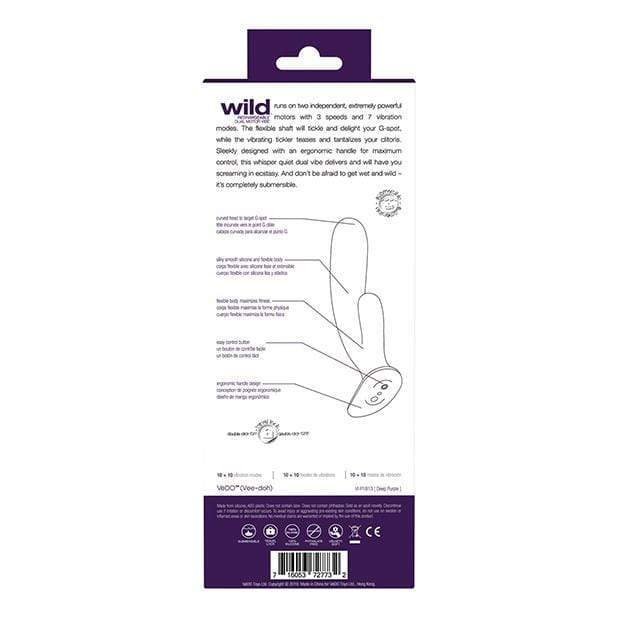 VeDO - Wild Rechargeable Dual Rabbit Vibrator (Purple) Rabbit Dildo (Vibration) Rechargeable 716053727732 CherryAffairs