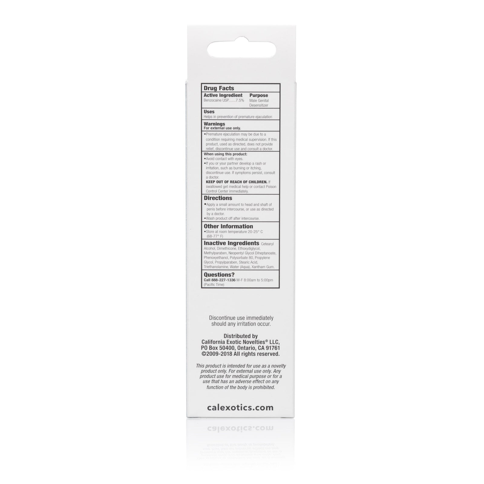 California Exotics - Sta Hard Male Genital Desensitizer Delay Cream (White) Delayer Singapore