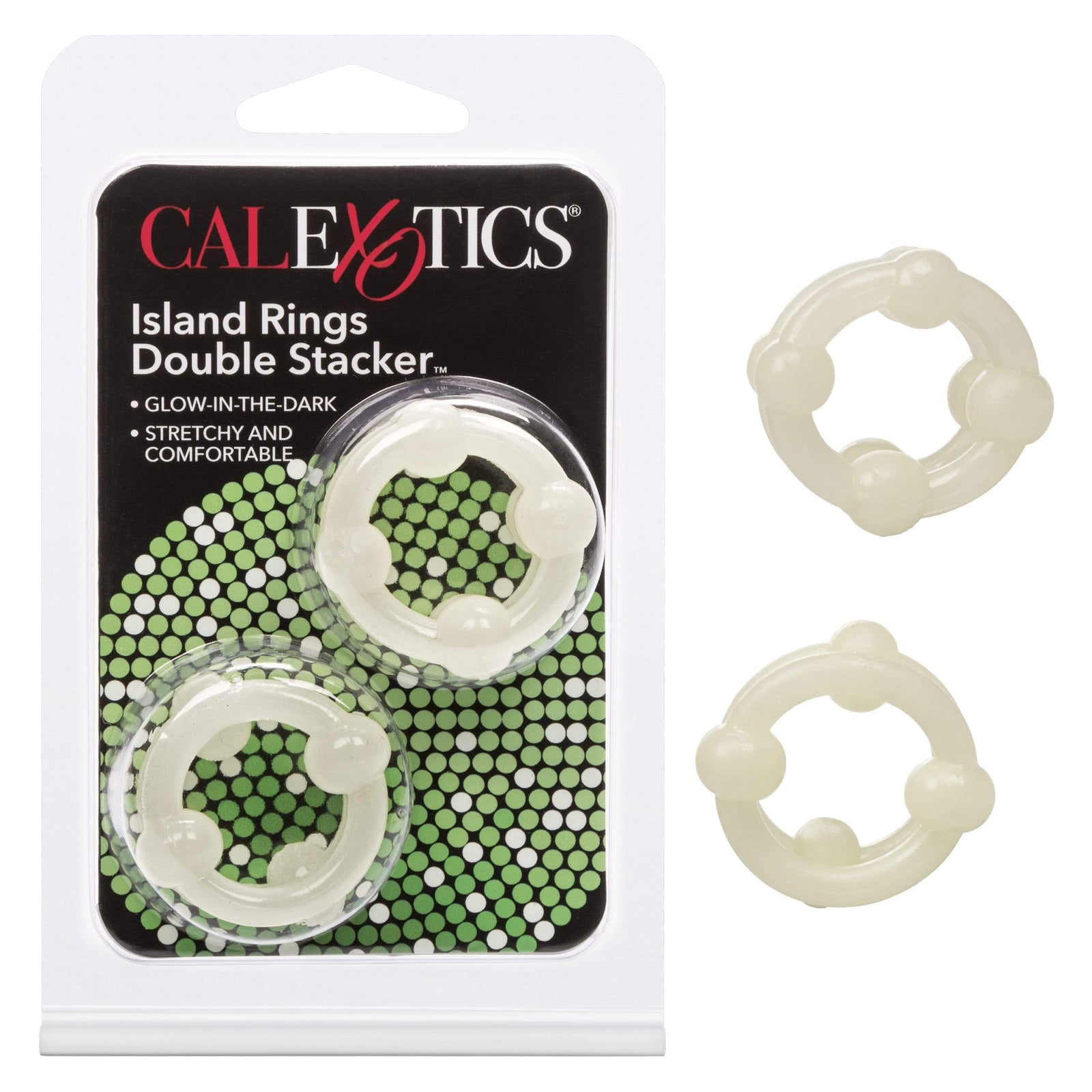 California Exotics - Island Rings Double Stacker Cock Ring (White) Cock Ring (Non Vibration) Durio Asia