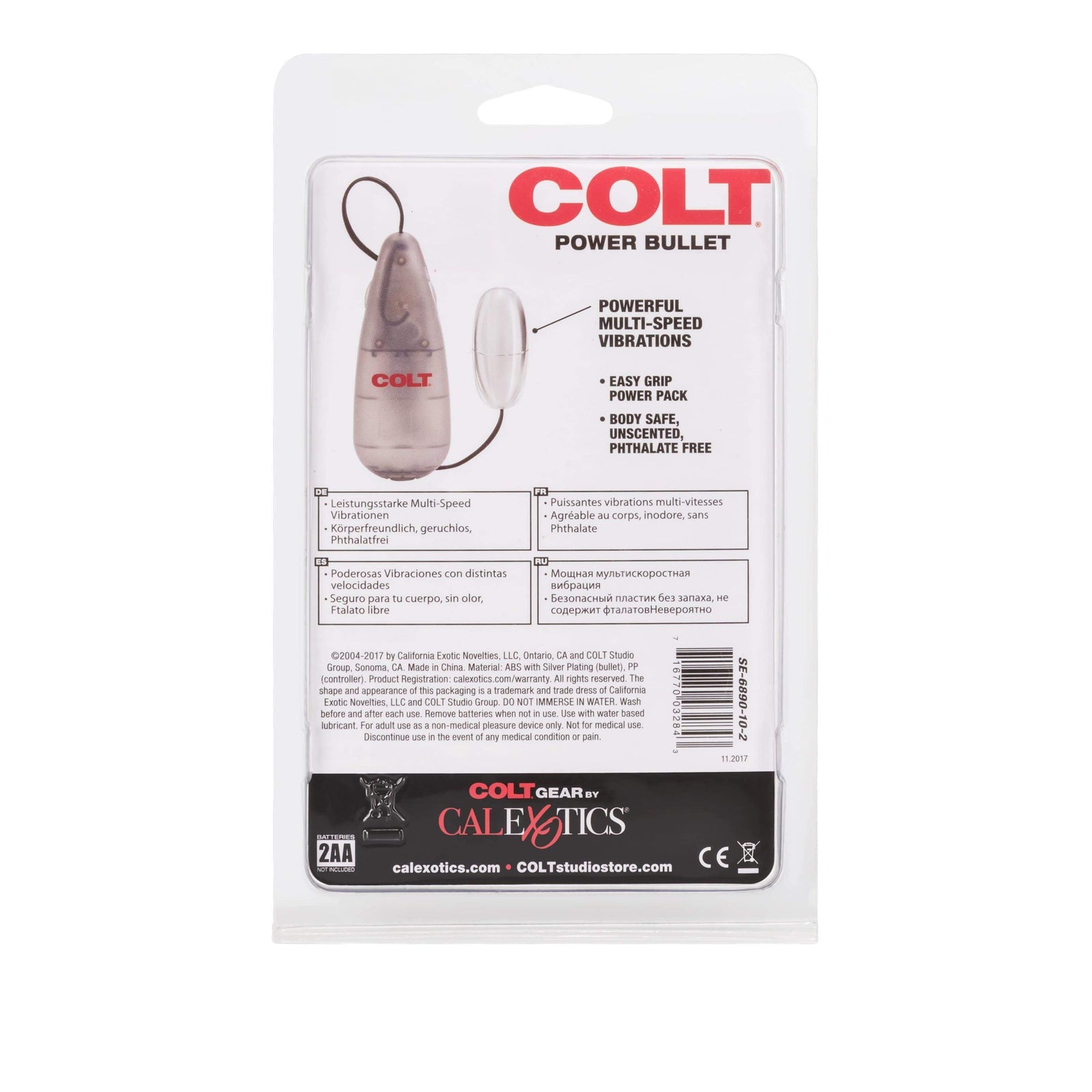 California Exotics - COLT Multi Speed Power Pak Bullet with Remote (Silver) Wired Remote Control Egg (Vibration) Non Rechargeable 716770032843 CherryAffairs