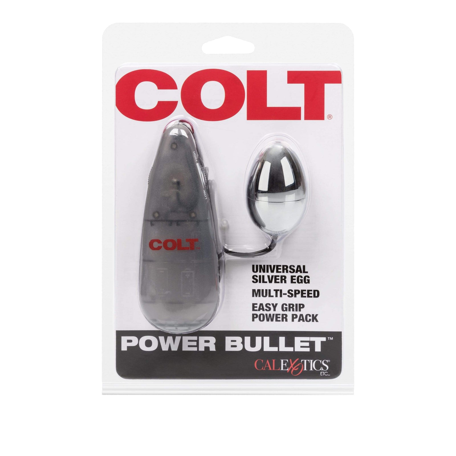 California Exotics - COLT Multi Speed Power Bullet Pak Universal Egg with Remote (Silver) Wired Remote Control Egg (Vibration) Non Rechargeable 716770032850 CherryAffairs
