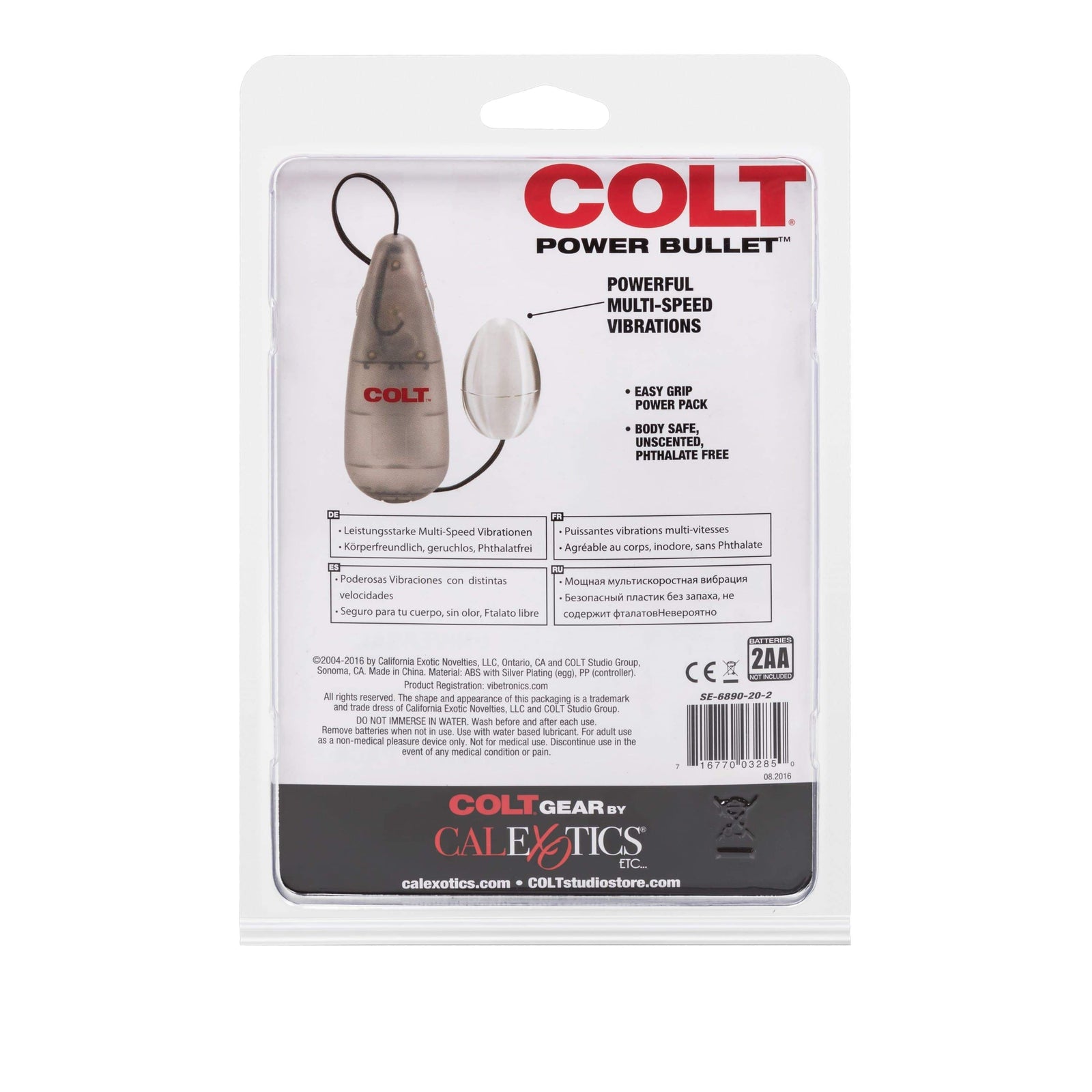 California Exotics - COLT Multi Speed Power Bullet Pak Universal Egg with Remote (Silver) Wired Remote Control Egg (Vibration) Non Rechargeable 716770032850 CherryAffairs