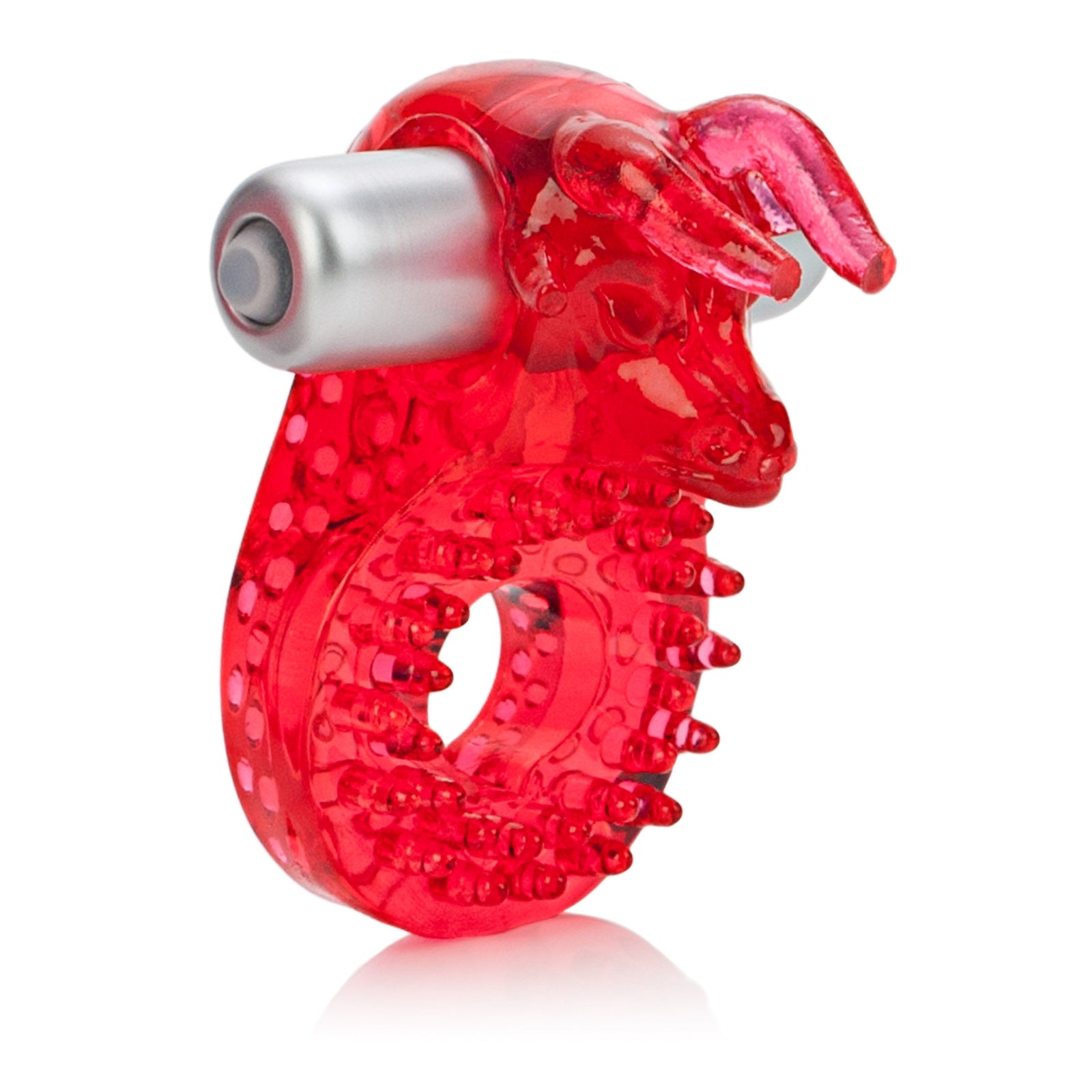 California Exotics - Couple's Raging Bull Vibrating Cock Ring (Red) Rubber Cock Ring (Vibration) Non Rechargeable Singapore