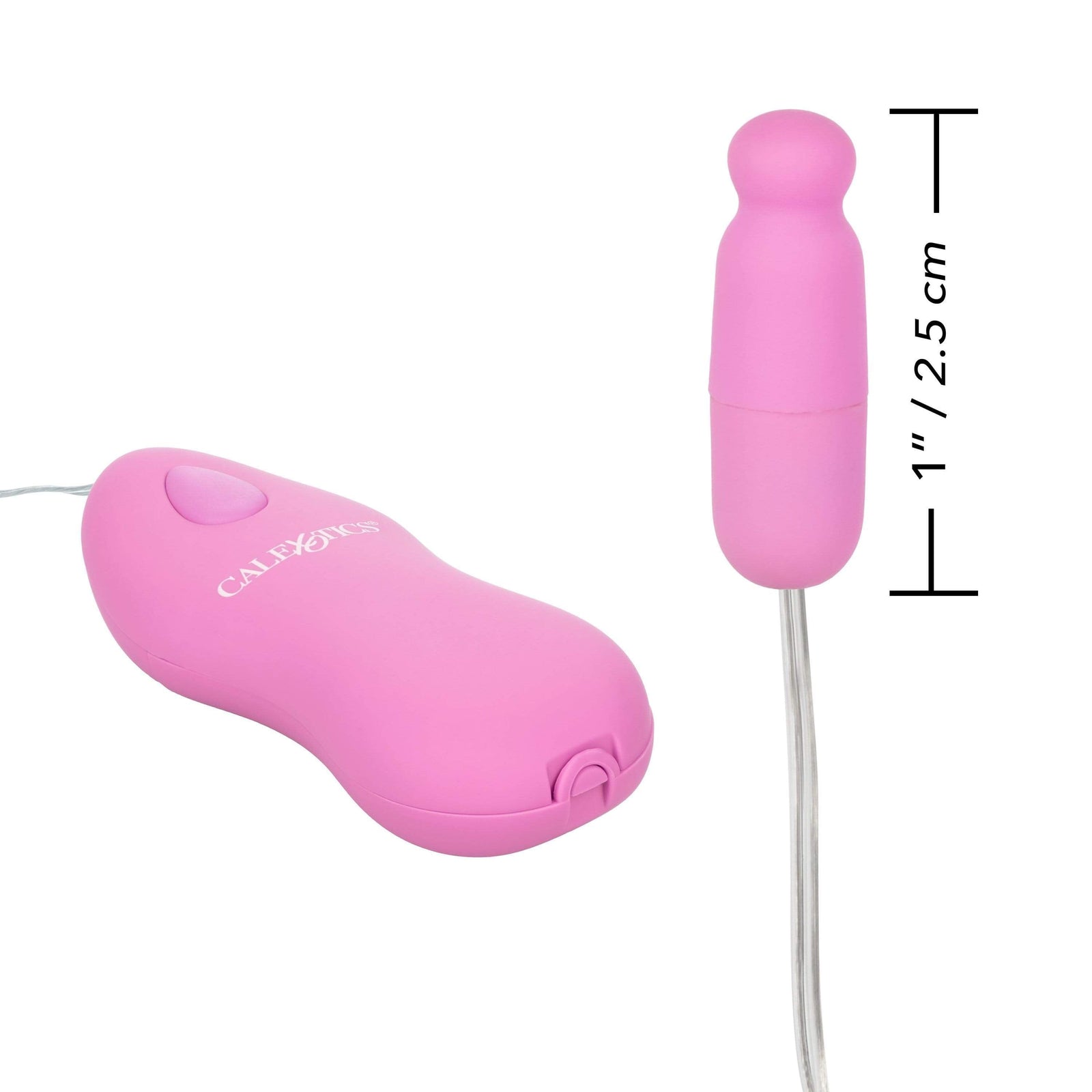 California Exotics - Classic Remote Whisper Micro Heated Bullet Vibrator (Pink) Wired Remote Control Egg (Vibration) Non Rechargeable 716770050199 CherryAffairs