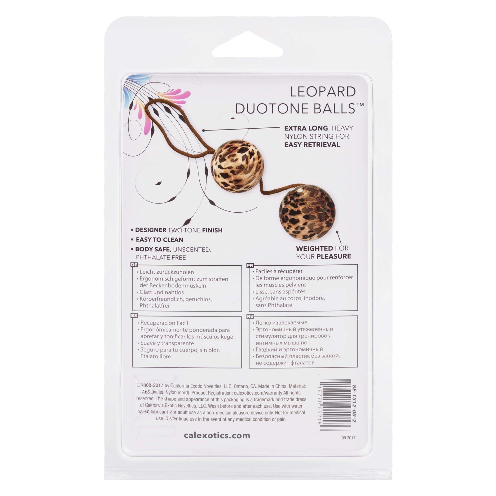 California Exotics - Leopard Duotone Weighted Kegel Balls (Leopard) Kegel Balls (Non Vibration) 716770052186 CherryAffairs
