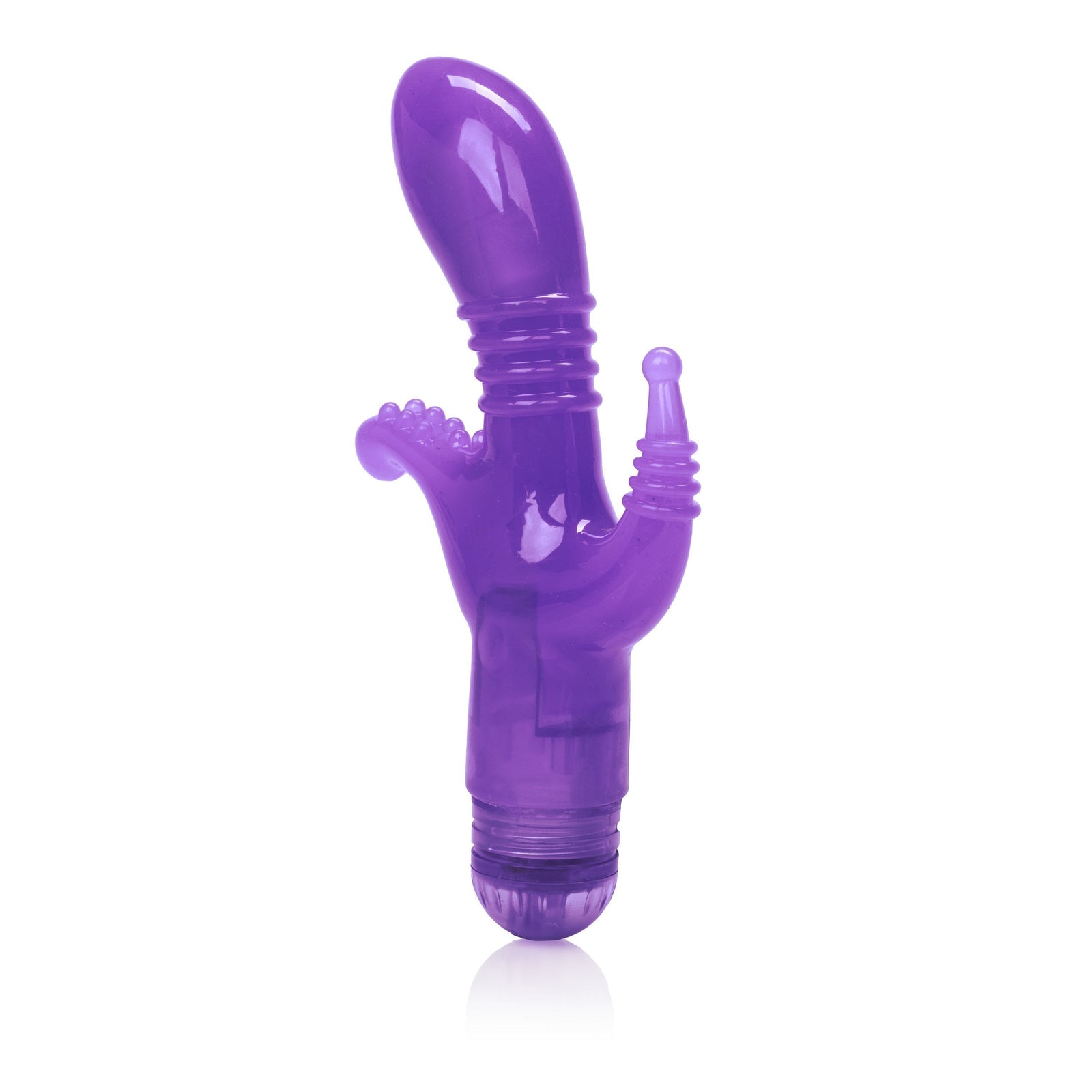 California Exotics - Triple Tease G Spot Vibrator (Purple) G Spot Dildo (Vibration) Non Rechargeable
