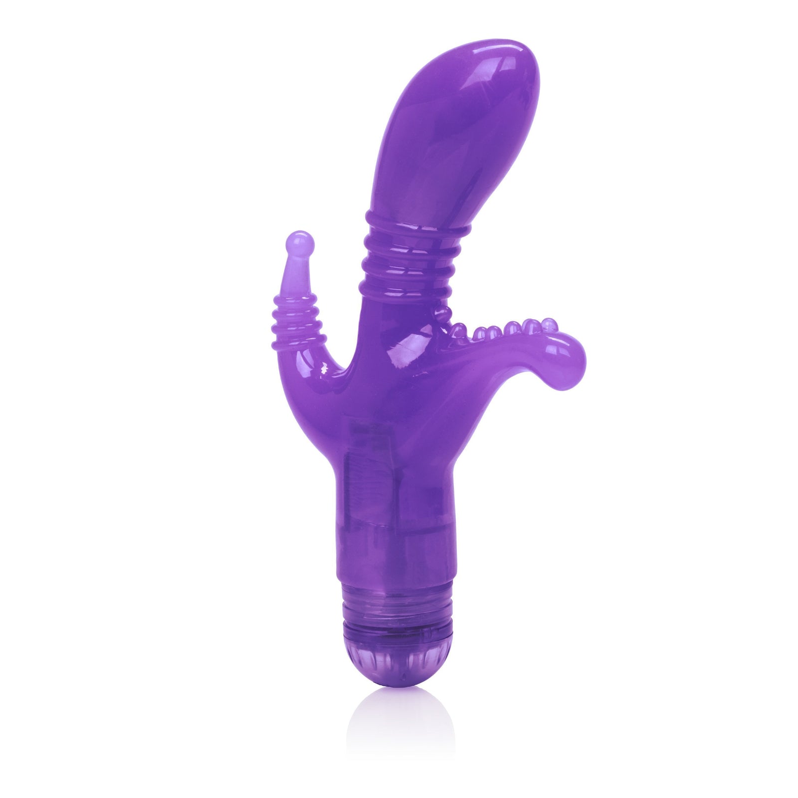 California Exotics - Triple Tease G Spot Vibrator (Purple) G Spot Dildo (Vibration) Non Rechargeable