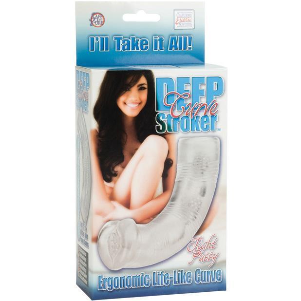 California Exotics - Deep Curve Tight Pussy Stroker (Clear) Masturbator Soft Stroker (Non Vibration) Durio Asia