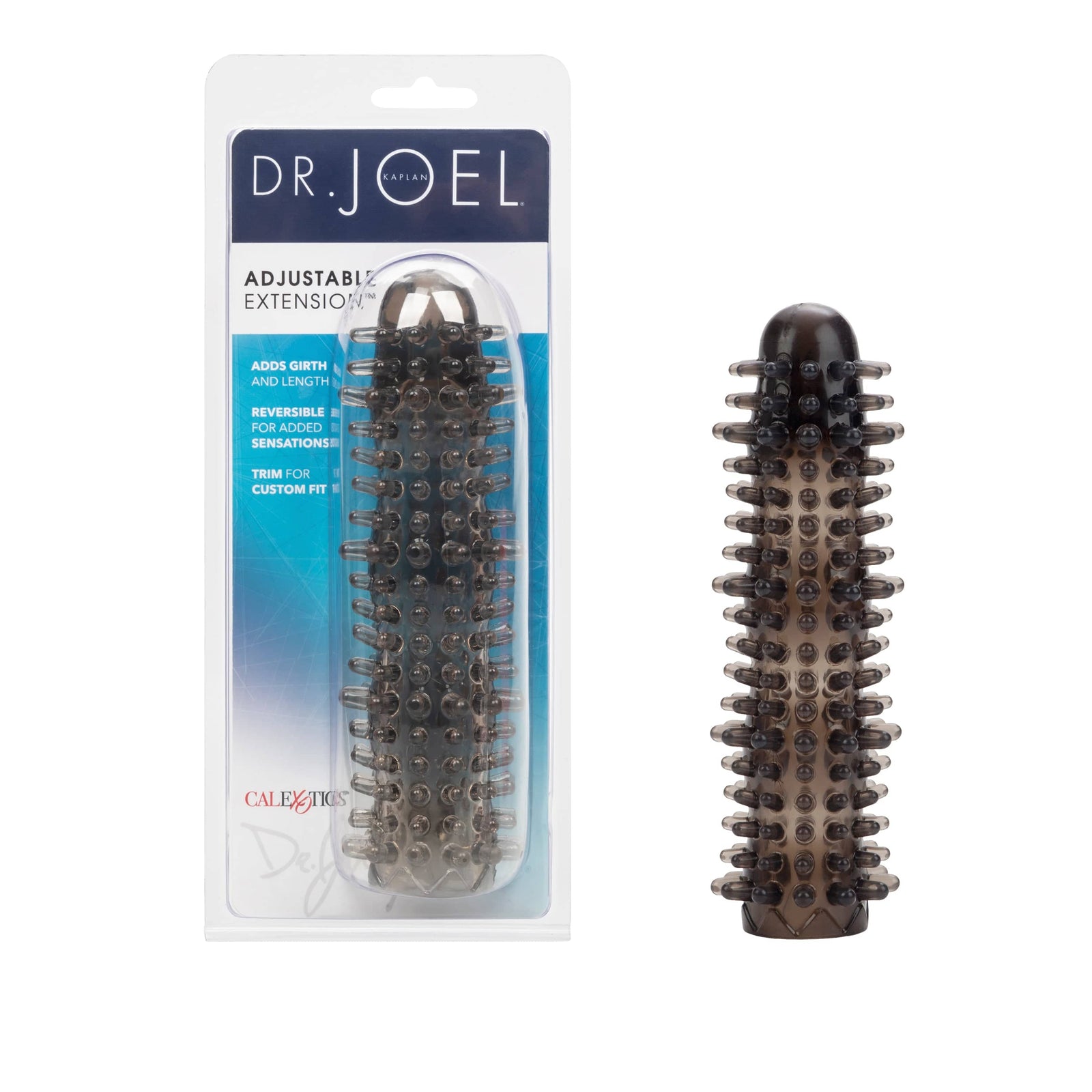 California Exotics - Dr Joel Kaplan Adjustable Extension Added Girth Cock Sleeve (Smoke) Cock Sleeves (Non Vibration) CherryAffairs