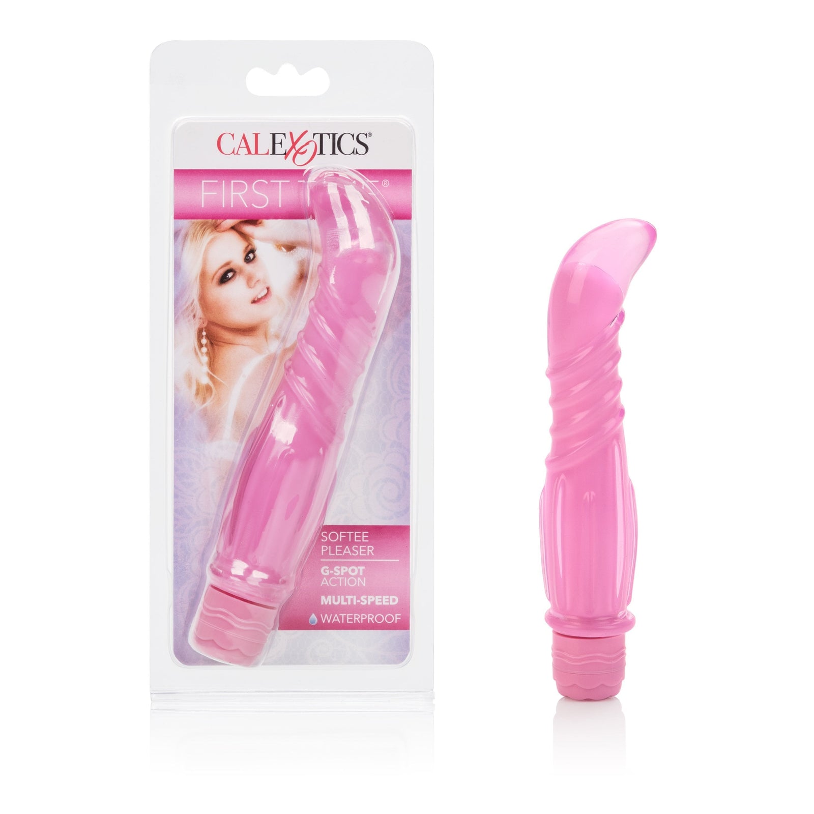 California Exotics - First Time Softee Pleaser G Spot Vibrator (Pink) G Spot Dildo (Vibration) Non Rechargeable Durio Asia