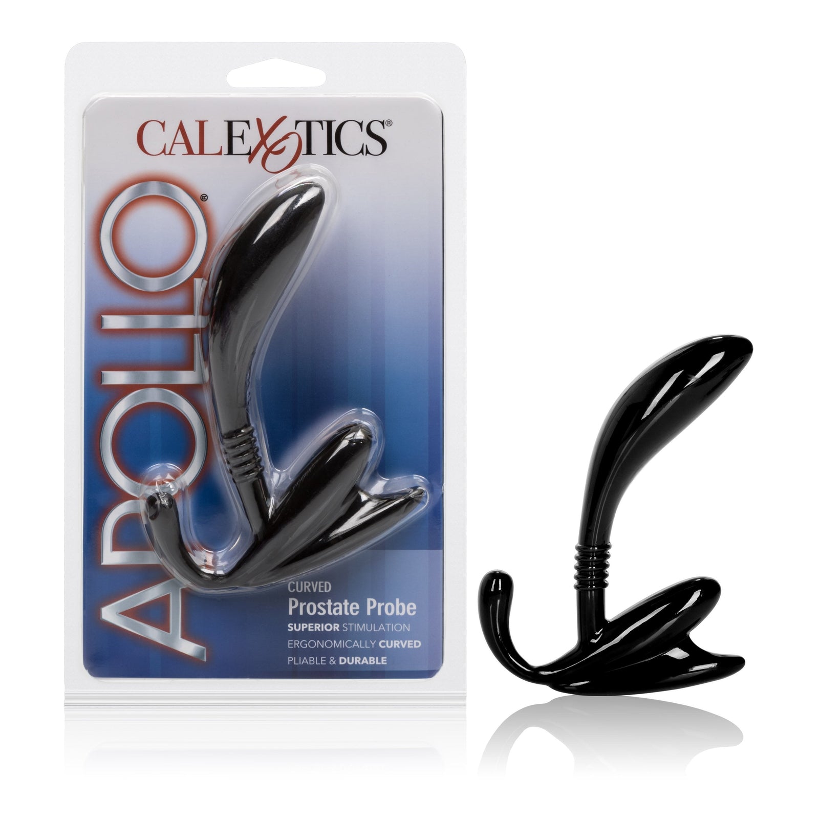 California Exotics - Apollo Curved Prostate Probe Massager (Black) Prostate Massager (Non Vibration) Durio Asia