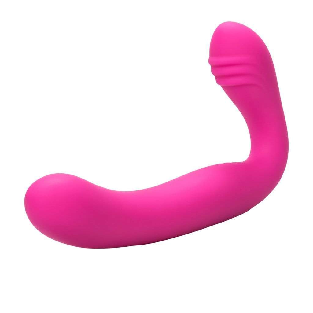California Exotics - Her Royal Harness Rechargeable Love Rider Strapless Strap On (Pink) Strap On with Dildo for Reverse Insertion (Vibration) Rechargeable 716770083579 CherryAffairs