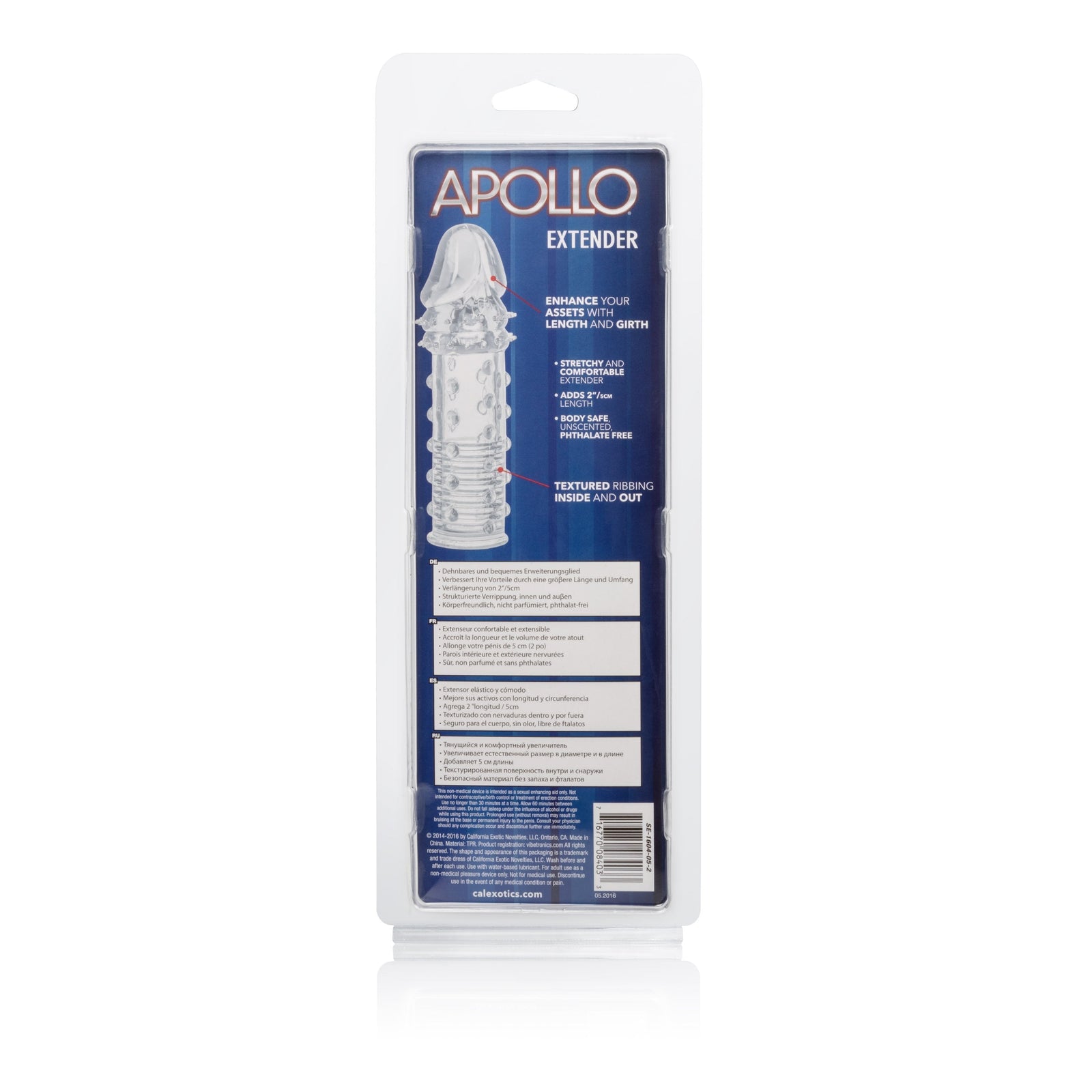 California Exotics - Apollo Penis Extender (Clear) Cock Sleeves (Non Vibration) Singapore