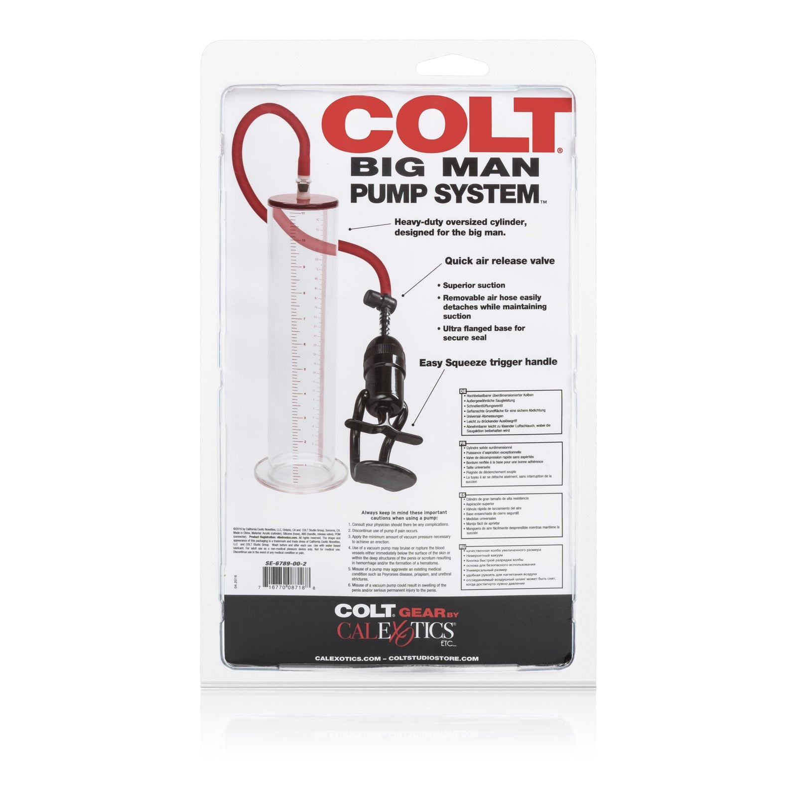 California Exotics - COLT Big Man Penis Pump System (Clear) Penis Pump (Non Vibration) Singapore