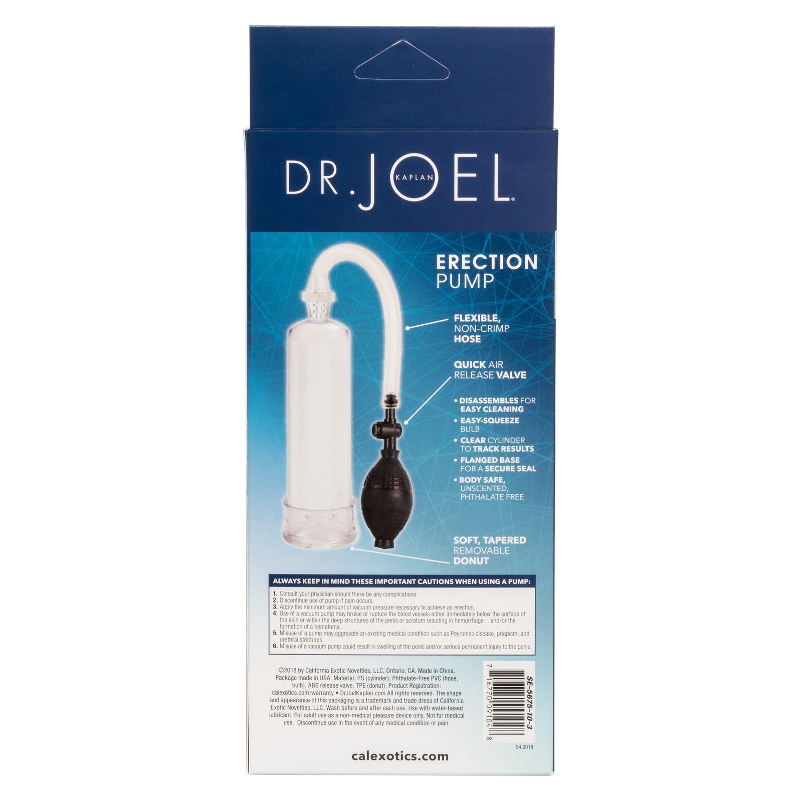 California Exotics - Dr Joel Kaplan Erection Penis Pump (Clear) Penis Pump (Non Vibration) 622861686 CherryAffairs