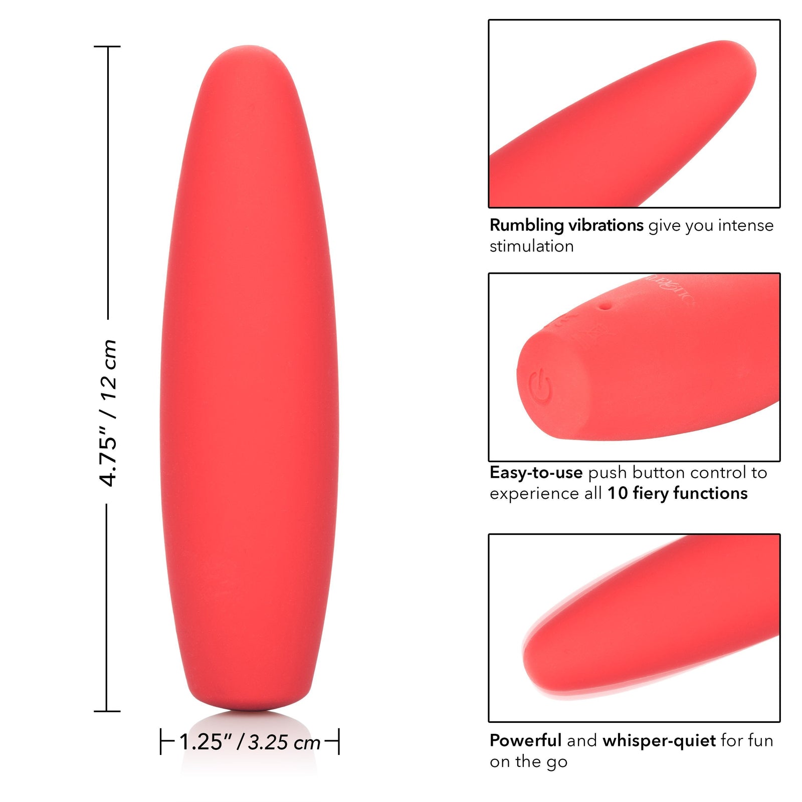 California Exotics - Red Hot Flame Rechargeable Bullet Vibrator (Red) Bullet (Vibration) Rechargeable Singapore