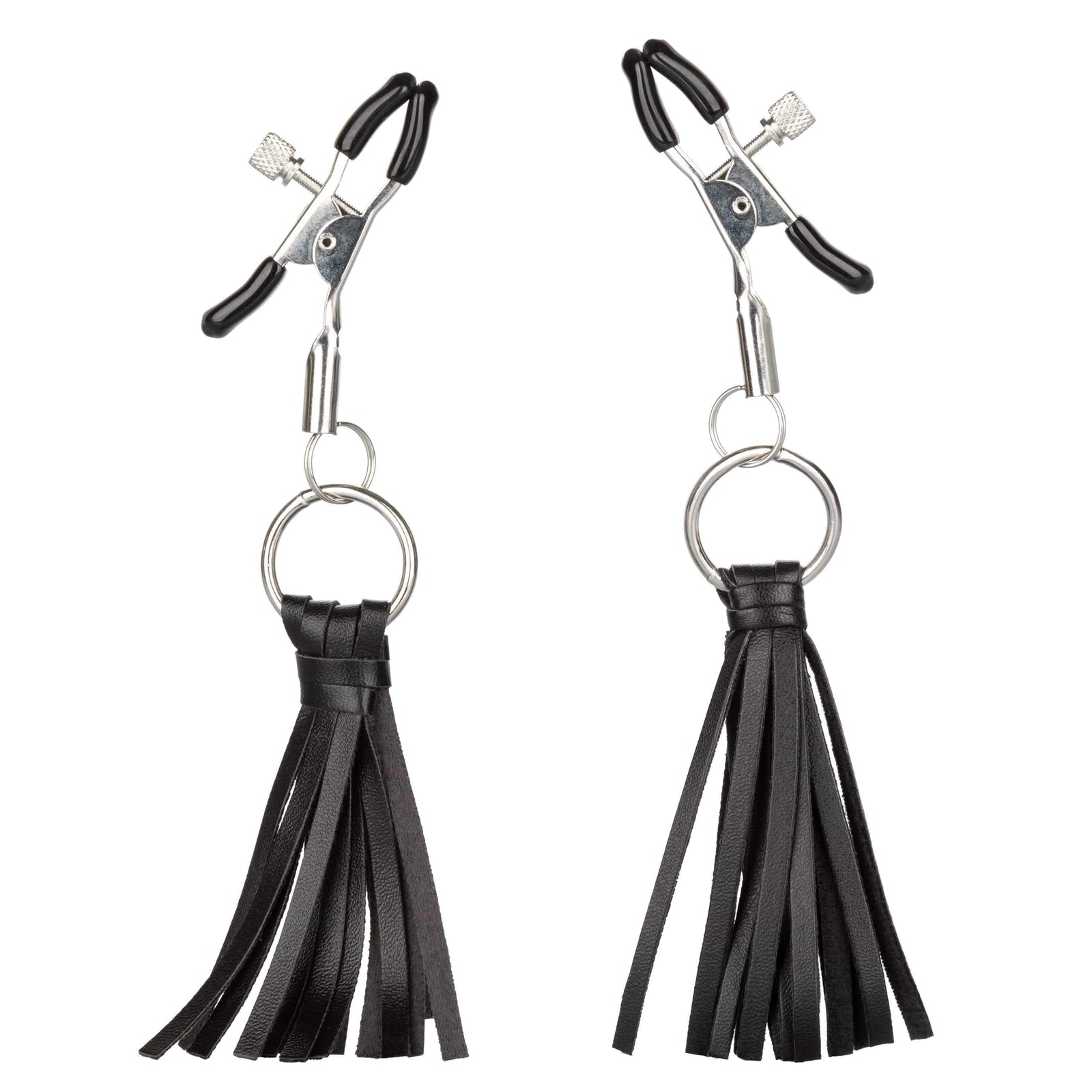 California Exotics - Nipple Play Playful Tassels Nipple Clamps (Black) Nipple Clamps (Non Vibration) Durio Asia