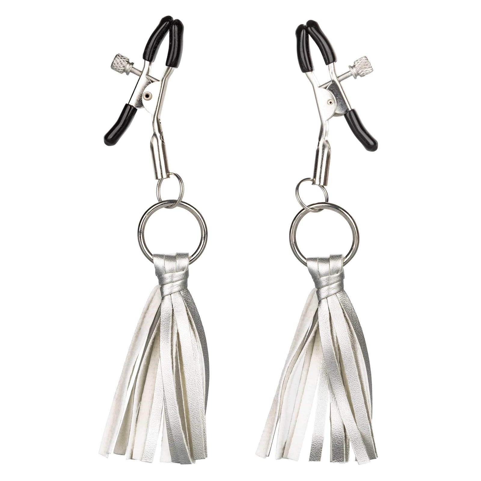 California Exotics - Nipple Play Playful Tassels Nipple Clamps (Silver) Nipple Clamps (Non Vibration) Durio Asia