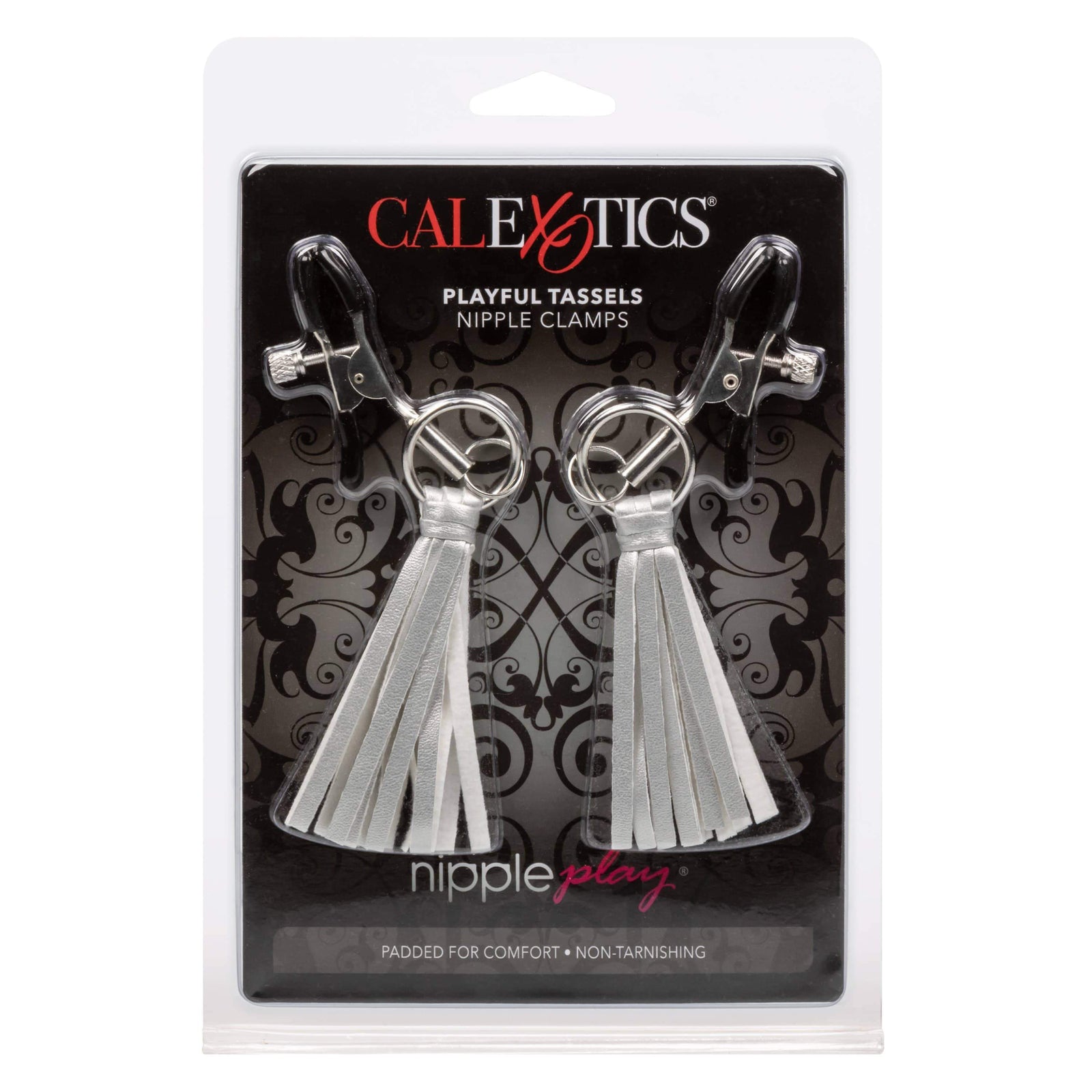 California Exotics - Nipple Play Playful Tassels Nipple Clamps (Silver) Nipple Clamps (Non Vibration) 716770092267 CherryAffairs