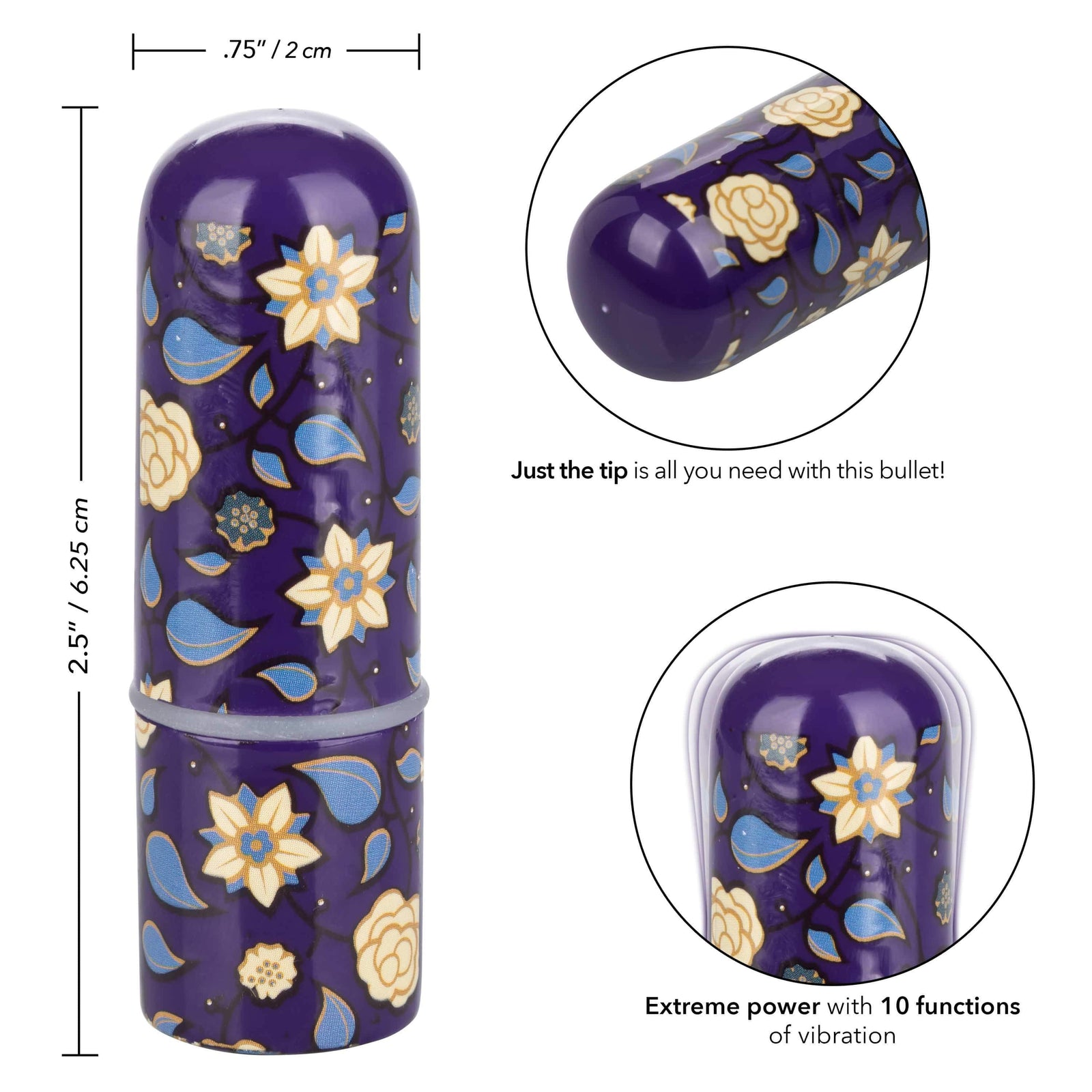 California Exotics - Naughty Bits Just The Tip Bullet Vibrator (Black) Bullet (Vibration) Rechargeable 716770094315 CherryAffairs