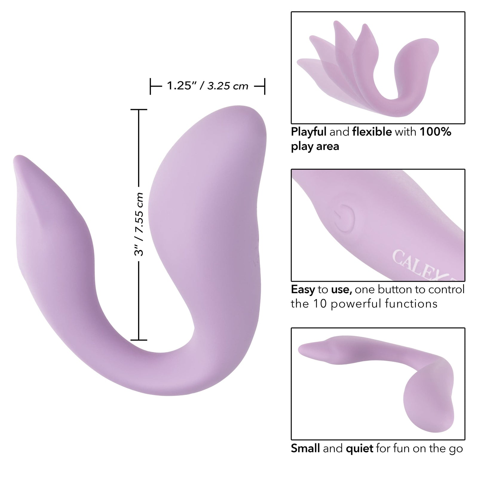 California Exotics - Slay FlexMe Flexible Vibrator (Purple) G Spot Dildo (Vibration) Rechargeable 716770099136 CherryAffairs