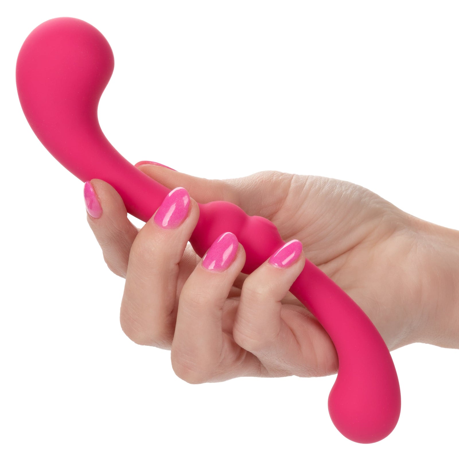 California Exotics - Pretty Little Wands Curvy Flexible G Spot Vibrator (Pink) G Spot Dildo (Vibration) Rechargeable 716770101785 CherryAffairs