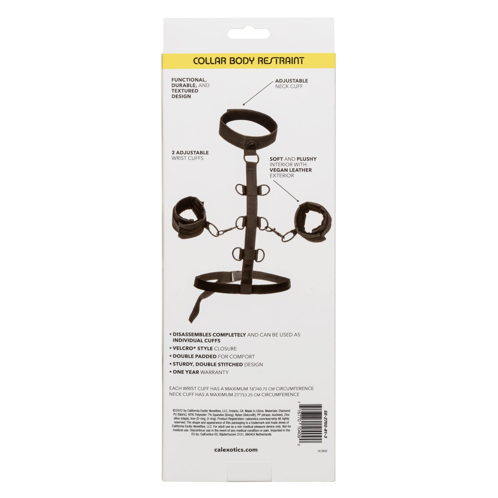 California Exotics - Boundless Collar Body Restraint (Black) CE2096 CherryAffairs