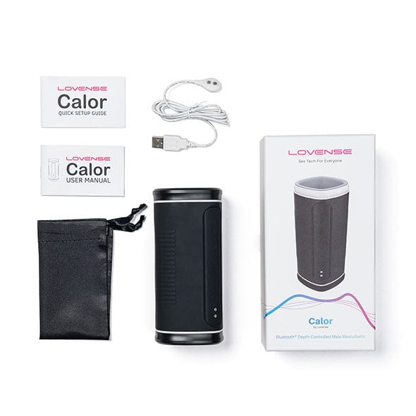 Lovense - Calor App-Controlled Heating Male Masturbator (Black) Masturbator Soft Stroker (Vibration) Rechargeable 728360599834 CherryAffairs