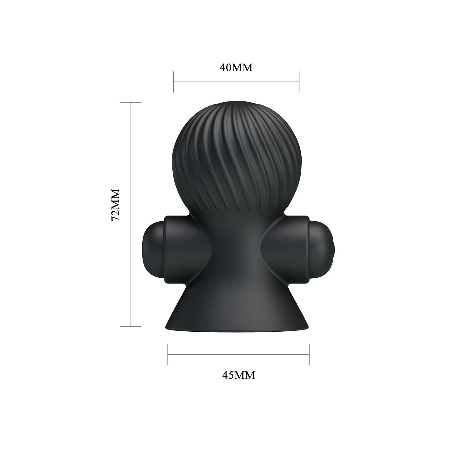 Pretty Love - Rechargeable Vibrating Nipple Sucker (Black) - Black - Nipple Pumps (Vibration) Rechargeable