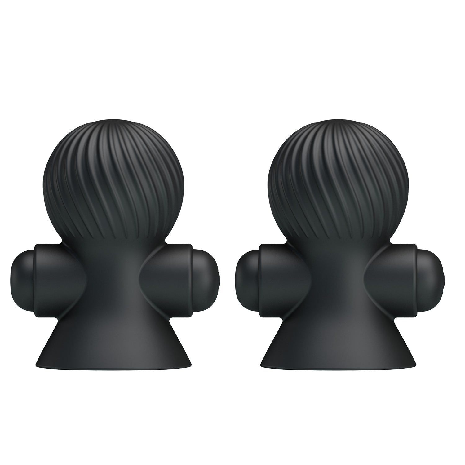 Pretty Love - Rechargeable Vibrating Nipple Sucker (Black) - Black - Nipple Pumps (Vibration) Rechargeable