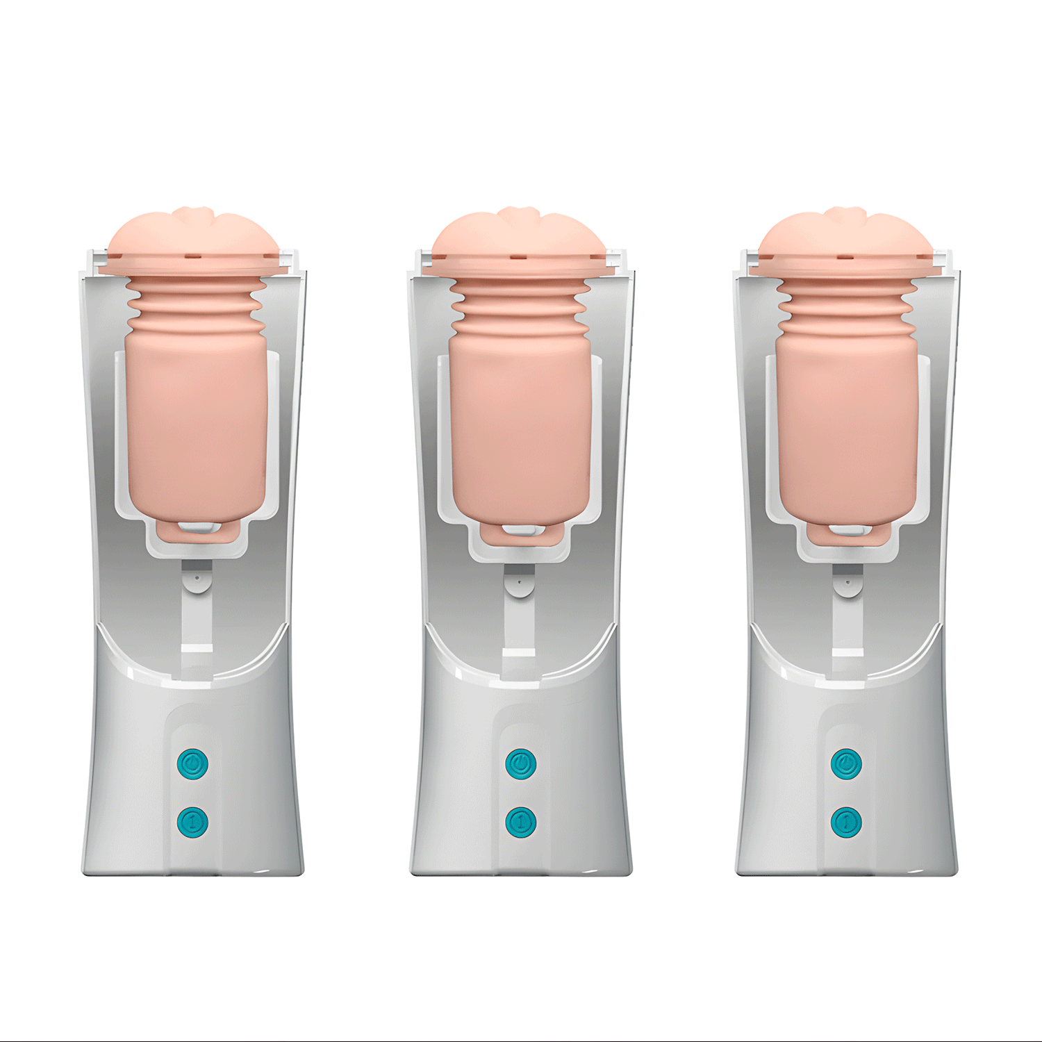 Pretty Love - Aby Automatic Thrusting Masturbator (White) - White - Masturbator Vagina (Vibration) Non Rechargeable