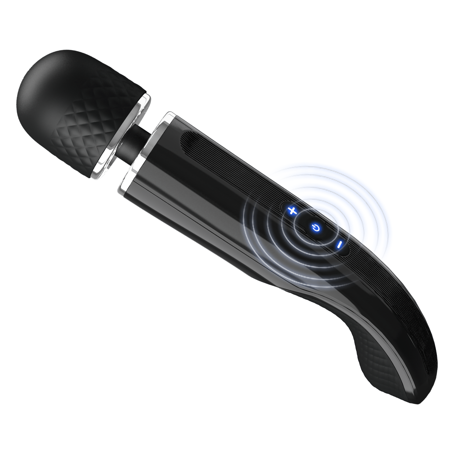 Pretty Love - Super Power Fascinating Wand Massager (Black) - Black - Wand Massagers (Vibration) Rechargeable