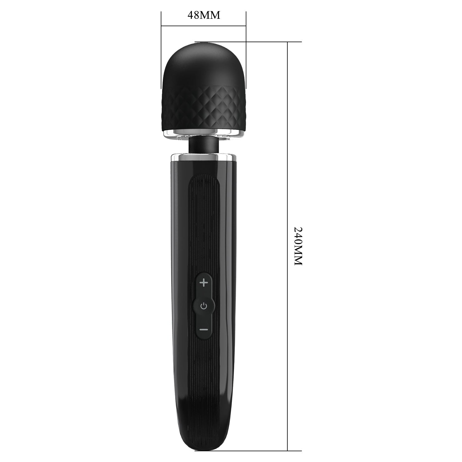 Pretty Love - Super Power Fascinating Wand Massager (Black) - Black - Wand Massagers (Vibration) Rechargeable