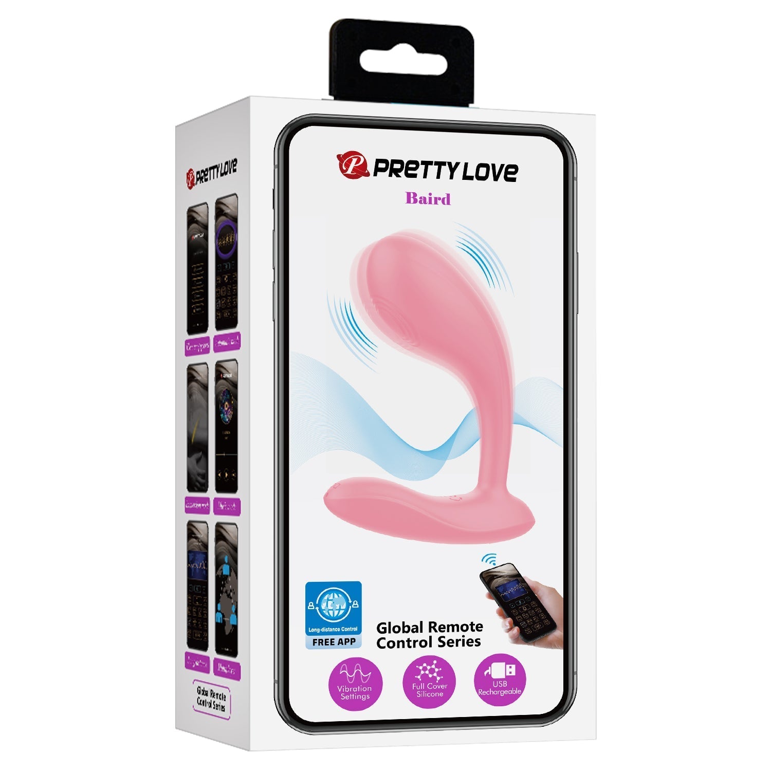 Pretty Love - Baird App-Controlled G Spot Vibrator (Pink) - Pink - G spot Dildo (Vibration) Rechargeable