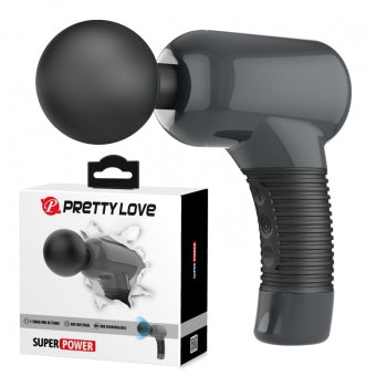 Pretty Love - Super Power Wand Massager Gun (Black) - Black - Wand Massagers (Vibration) Rechargeable