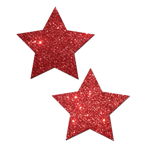 Pastease - Premium Glitter Star Pasties Nipple Covers O/S (Red) Nipple Covers 760921347492 CherryAffairs