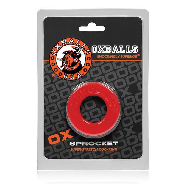 Oxballs - Atomic Jock Sprocket Super Stretch Cock Ring (Red) Rubber Cock Ring (Non Vibration) Singapore