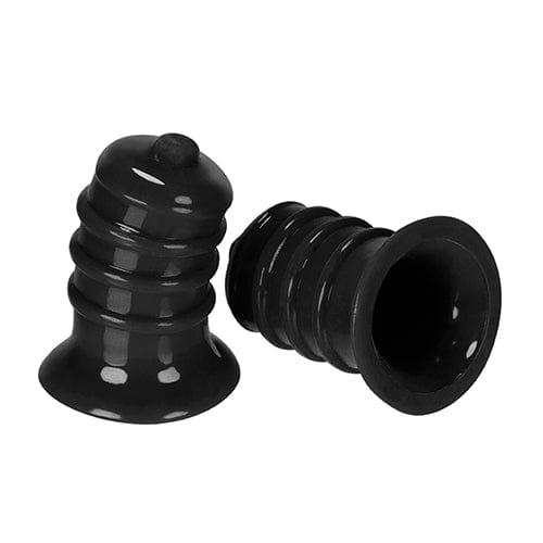 Oxballs - Huj Hunky Junk Elong Nipple Suckers (Black) Nipple Pumps (Non Vibration) 840215105813 CherryAffairs