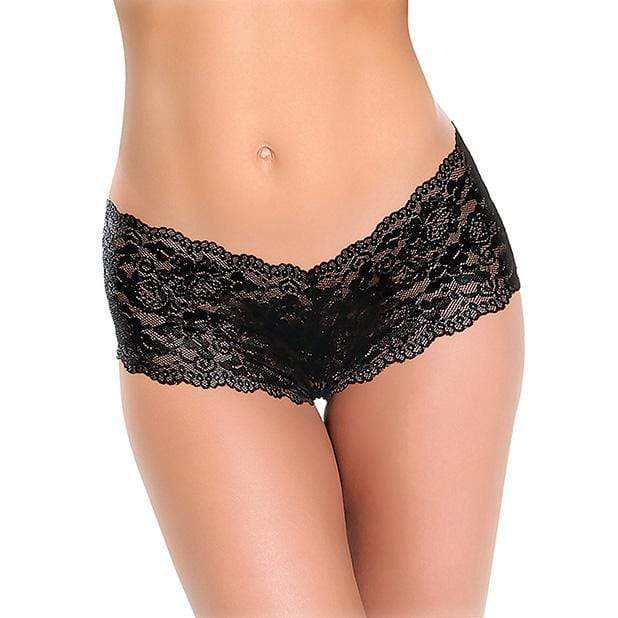 Adam and Eve - Cheeky Vibrating Panty with Rechargeable Bullet (Black) Lingerie (Vibration) Rechargeable 844477014814 CherryAffairs